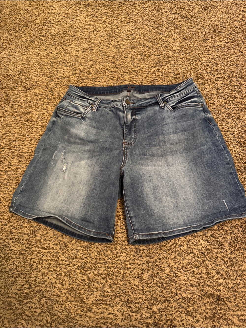 Kut from the Kloth Faded Blue Denim Shorts
